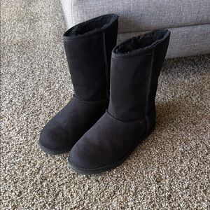 Black Suede Winter Boots